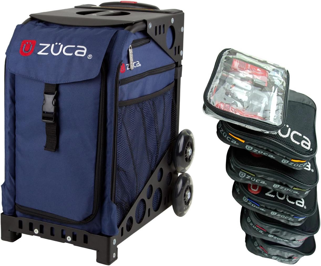 

Спортивная сумка ZUCA Midnight Navy с черной рамкой и специальным набором из 5 упаковочных мешочков + косметичка, Черный, Спортивная сумка ZUCA Midnight Navy с черной рамкой и специальным набором из 5 упаковочных мешочков + косметичка