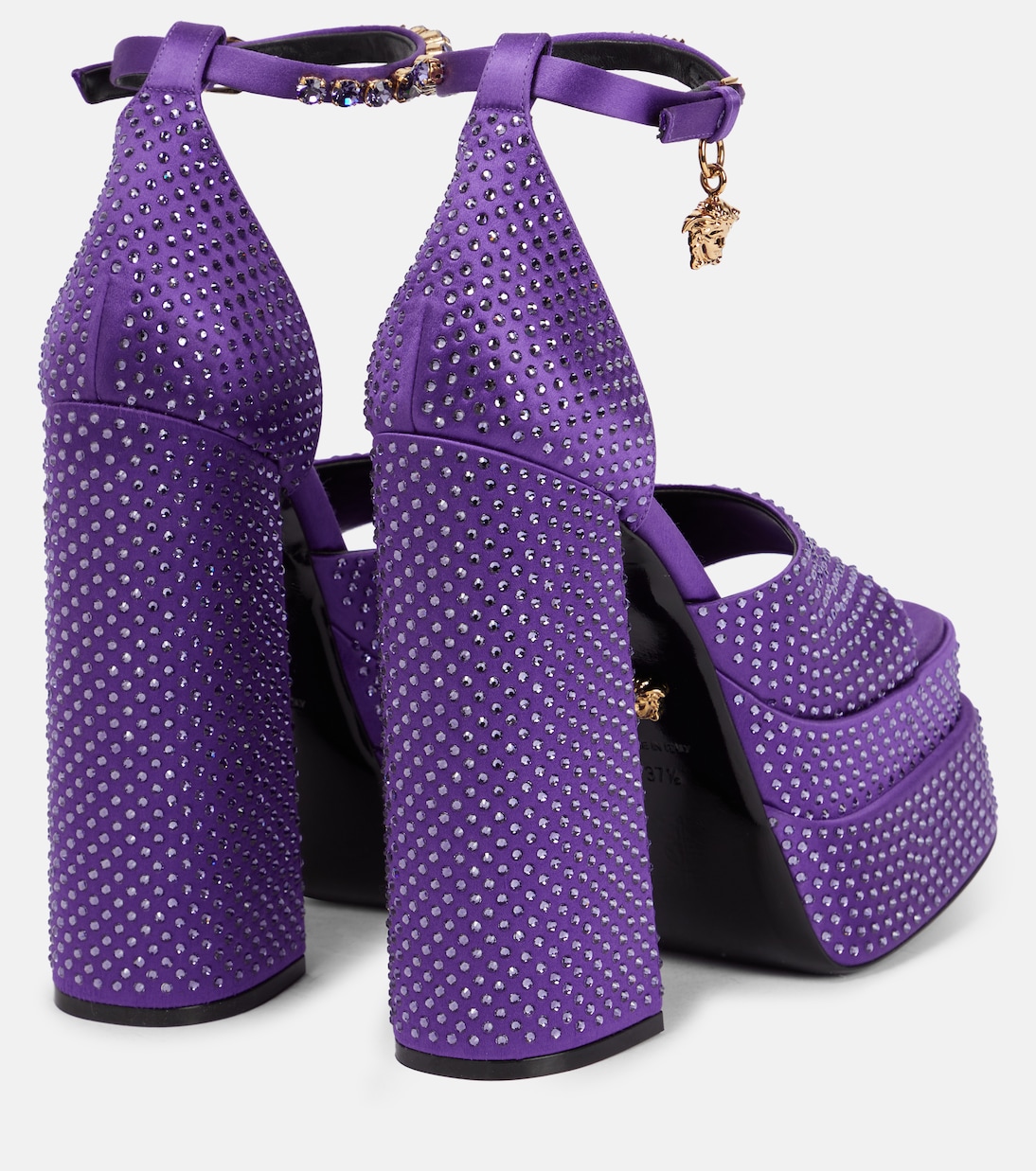 Босоножки Medusa Aevitas с декором на платформе Versace, Dark Orchid-Vesrace Gold — фото 3