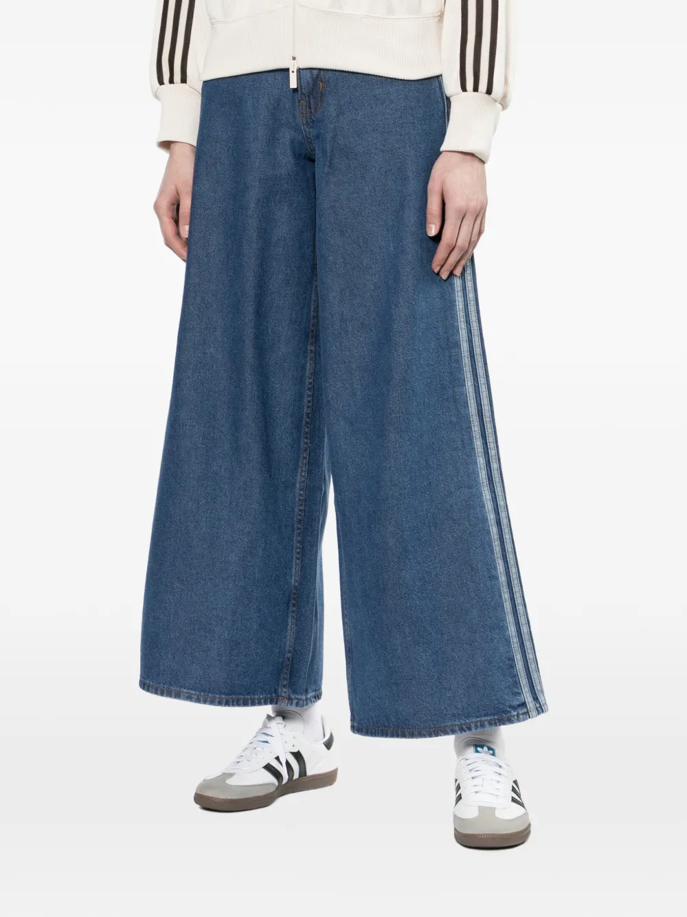 Джинсы Firebird свободного кроя (wide-leg) Adidas, синий — фото 3