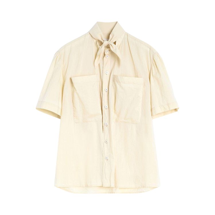 

Рубашка Lemaire Short-Sleeve Shirt 'Ice Apricot', желто-коричневый