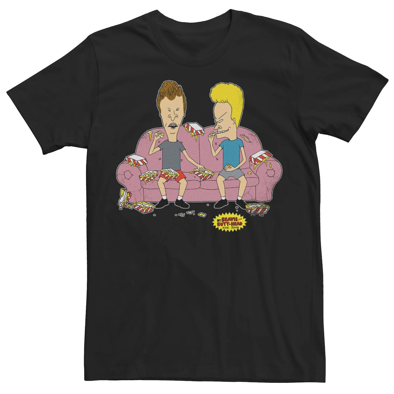 

Мужская футболка Beavis And Butthead Couch Snack Mess Licensed Character