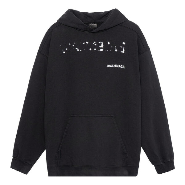 

Толстовка hand-drawn hoodie medium fit 'black' Balenciaga, черный