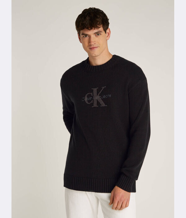 

Свитер мужской Calvin Klein Jeans с логотипом, черный