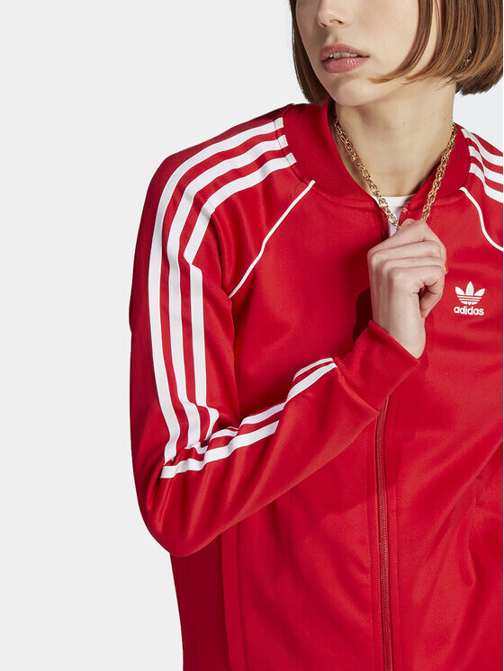 Толстовка стандартного кроя Adidas, красный — фото 4