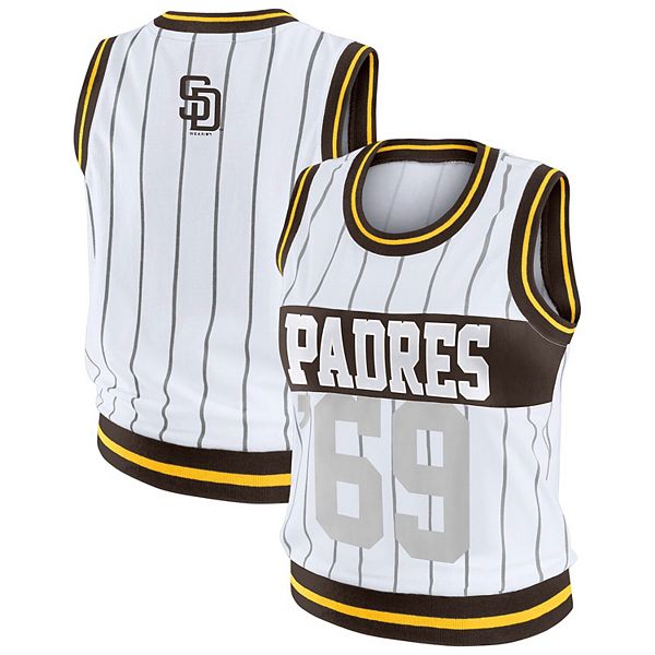 

Женский белый спортивный топ San Diego Padres Wear By Erin Andrews