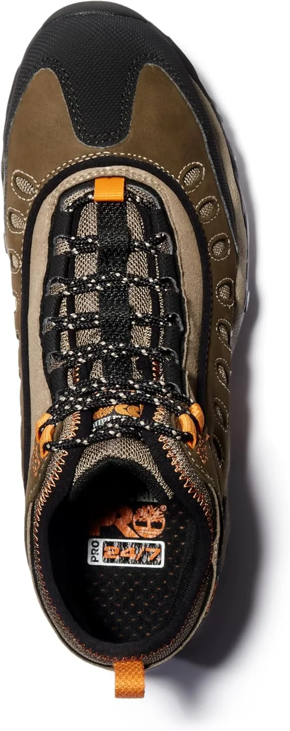 Мужские водонепроницаемые модные кроссовки на шнуровке Timberland PRO Mudslinger Mid, коричневый — фото 3