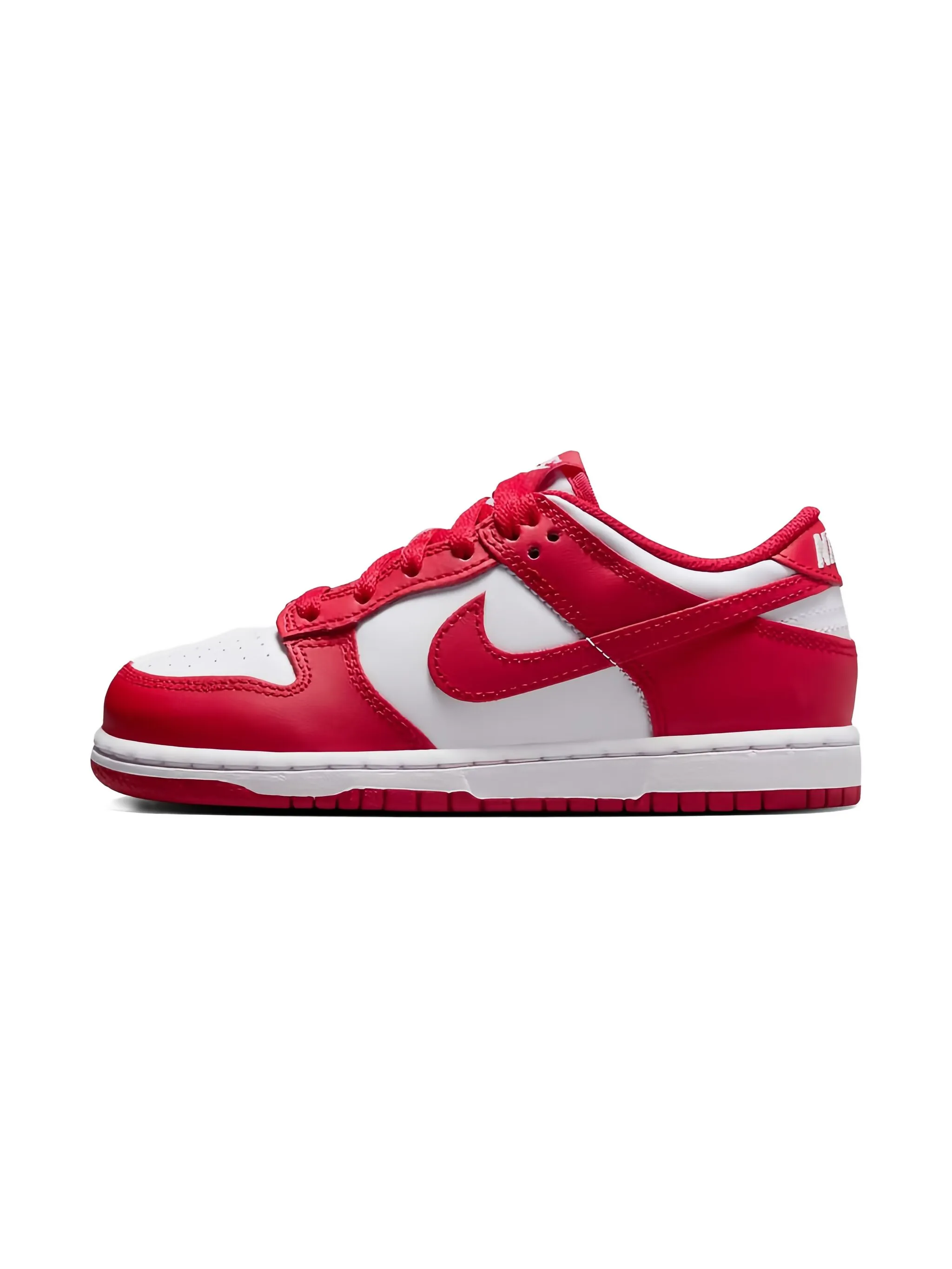

Кроссовки Dunk Low White/University Nike Kids, красный
