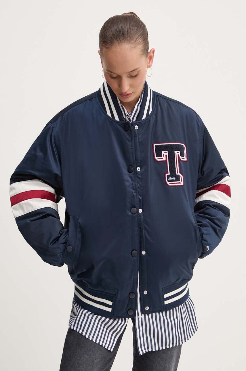 

Бомбер Tommy Jeans, темно-синий