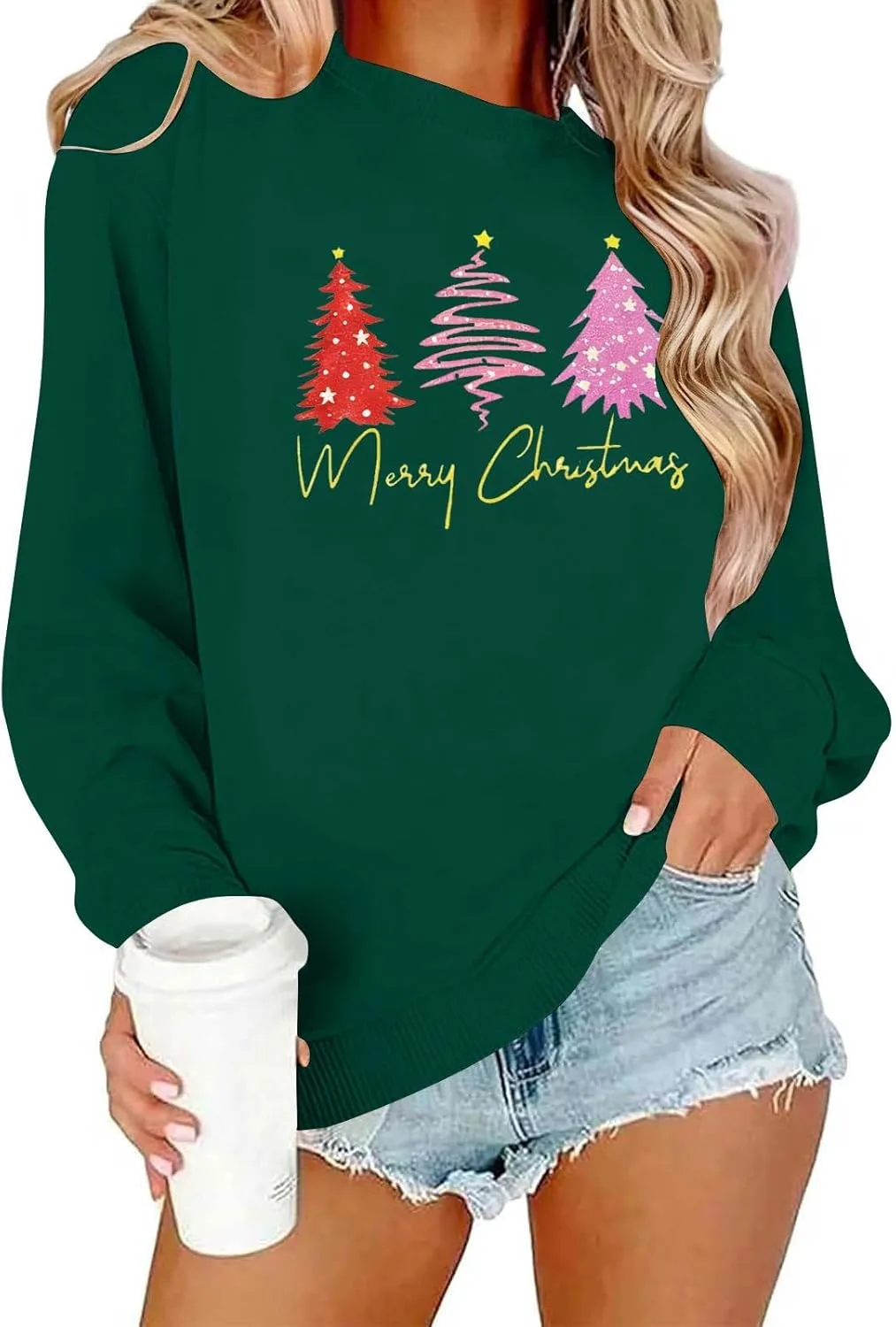 

Свитшот Merry Christmas с рождественской елкой Xiaojmake