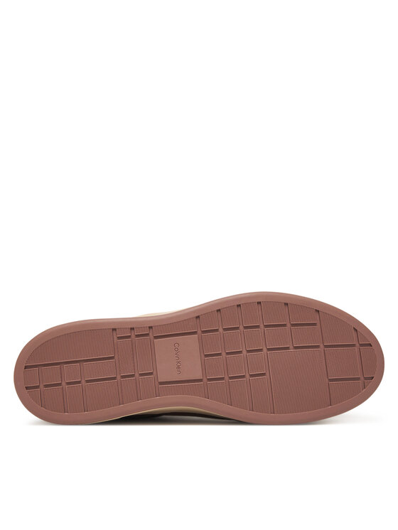 Кроссовки Basket Cupsole Laceup Lth-Nu YM0YM01354 Calvin Klein, коричневый — фото 4