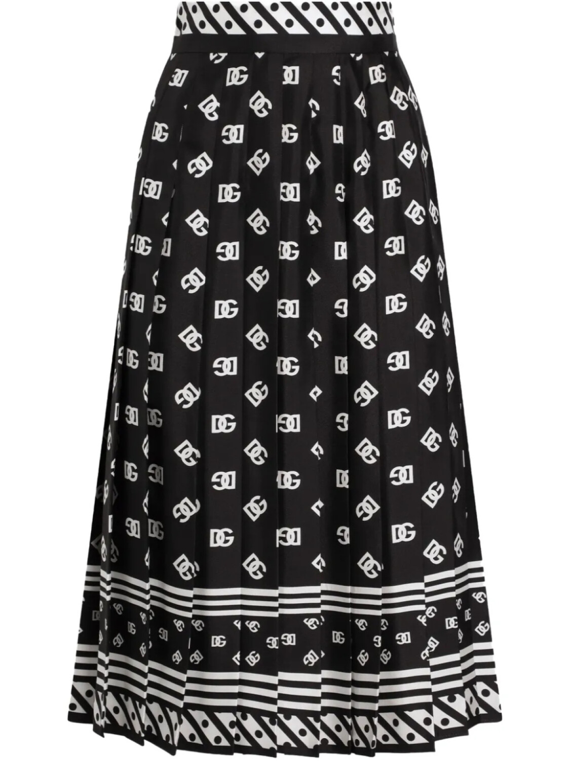 

Юбка миди с монограммой Dolce & Gabbana, черный