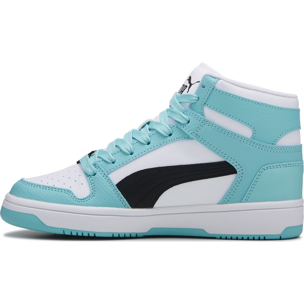Детские высокие кроссовки Rebound Layup High Top Sneaker Big Kid от Puma, white/blue/black — фото 3