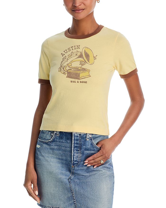

Футболка Austin с кольцами rag & bone, желтый