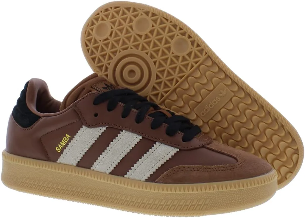 Мужские кроссовки Adidas Samba XLG для повседневной носки, коричневый/бежевый/черный — фото 4