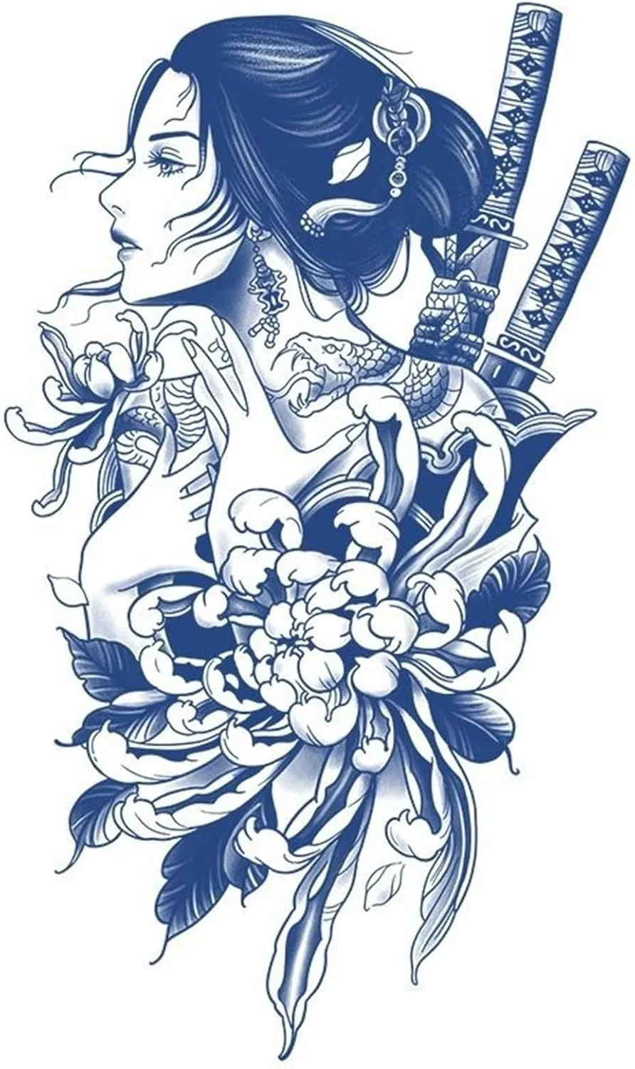 Временная татуировка Geisha, 2 шт