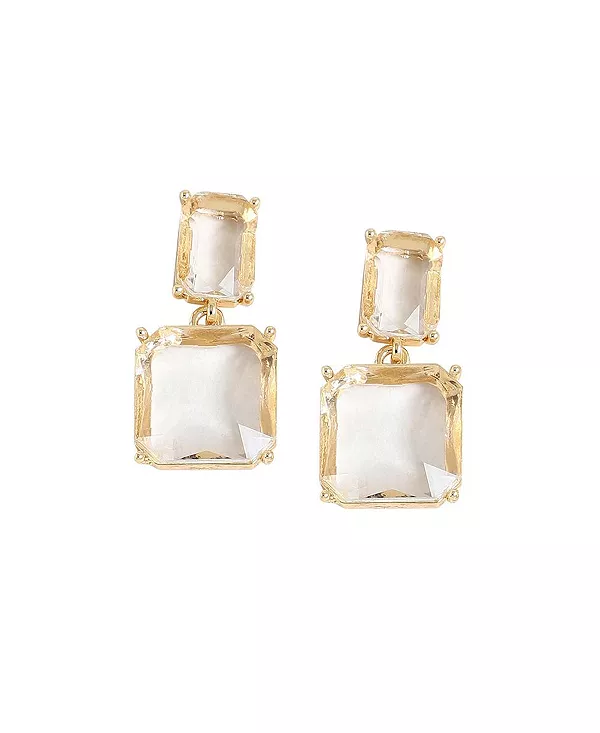 

Женские белые геометрические серьги-подвески Sohi, white