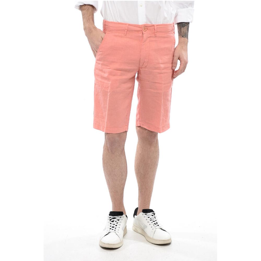 

Льняные шорты с завязками на шнурке Corneliani, Orange