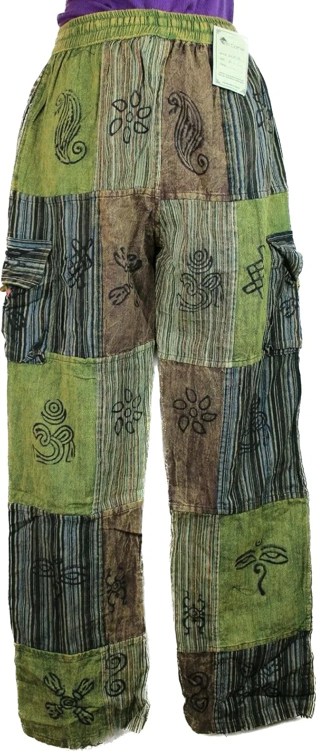 Брюки активные Patchwork Cotton Nepal, Green — фото 2