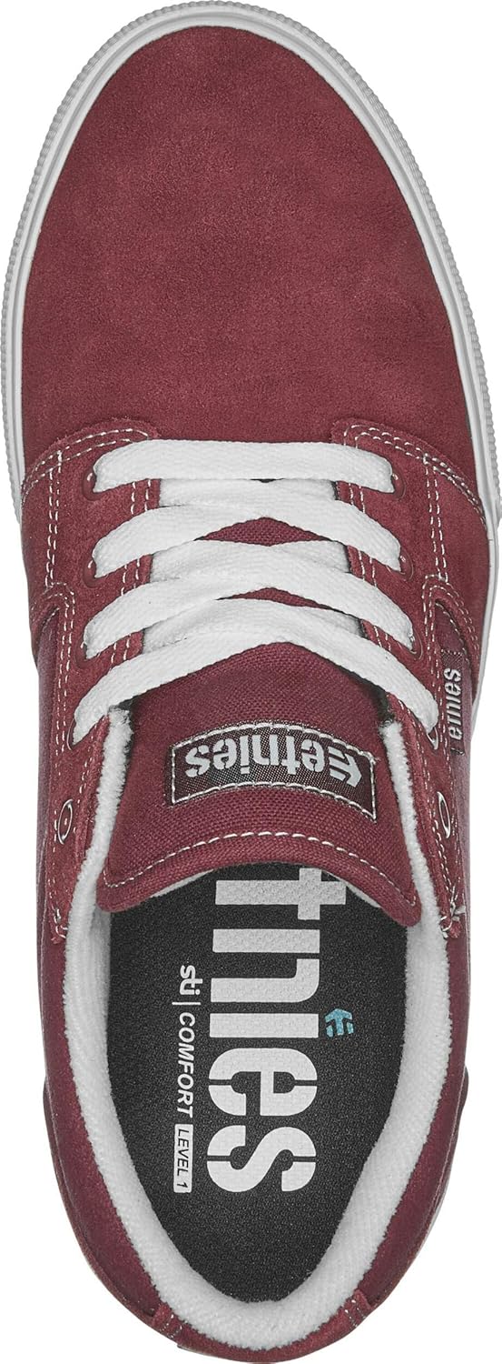Кроссовки Etnies Barge LS - Классический скейтбордистский стиль, узкий вулканизированный силуэт, массивный бронированный воротник, усиленная вулканизация, амортизация, повседневные кроссовки, зелено-черные — фото 2