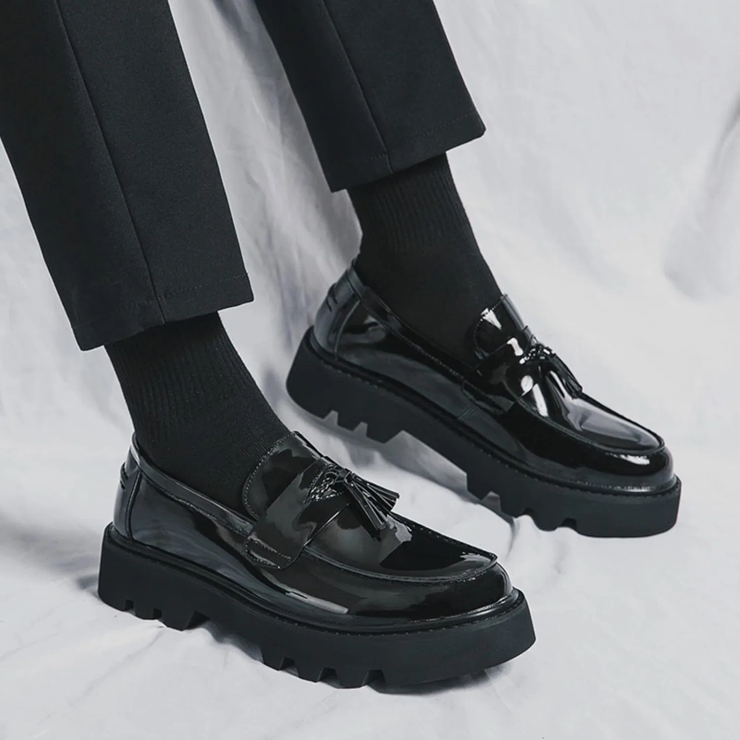 Лоферы мужские Loafers, N4-black Aokisx — фото 4
