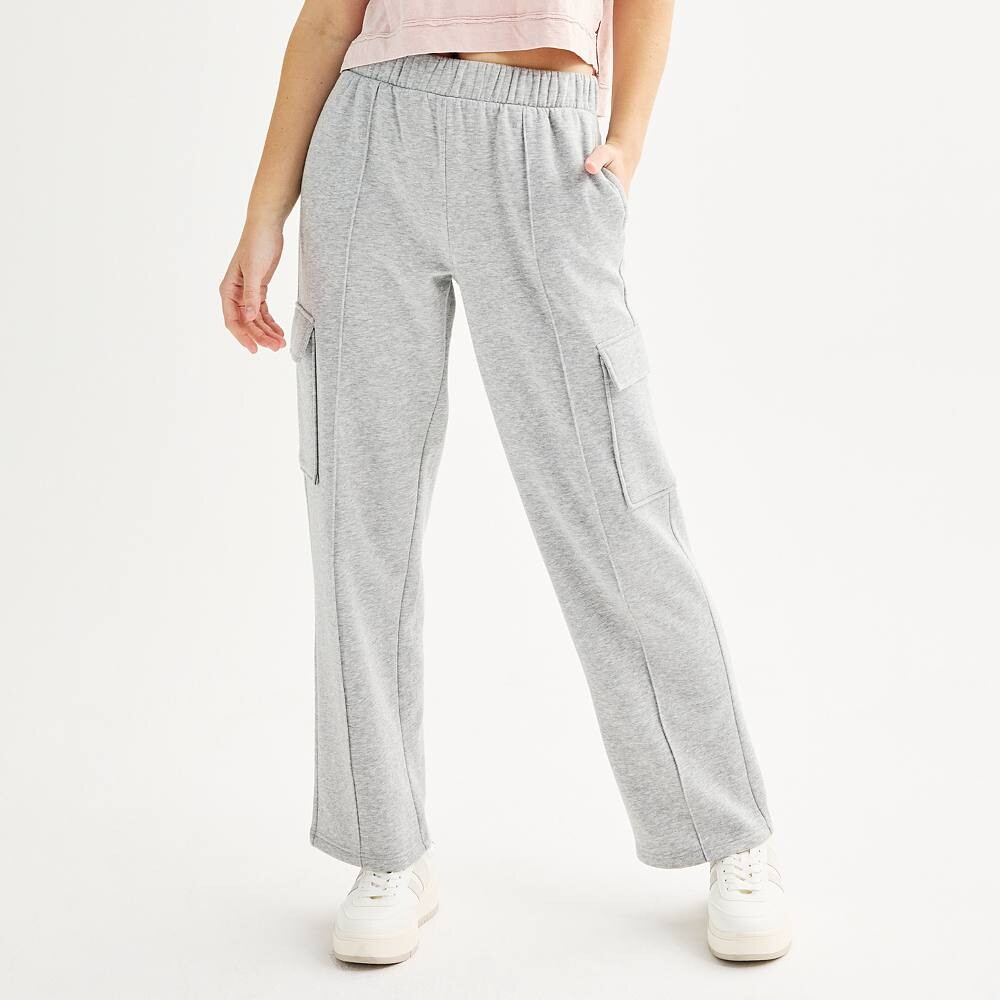 

Широкие флисовые брюки карго для подростков Pink Republic, цвет Gray Fox Heather