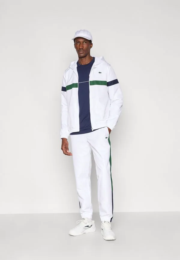 Теннисный спортивный костюм, спортивный костюм с капюшоном Lacoste Sport, White/Green — фото 2
