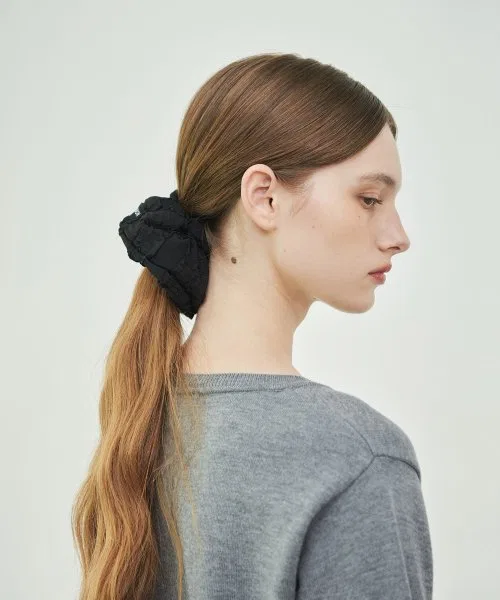 Шелковый шнурок для волос Jacquard 38COMEONCOMMON, черный