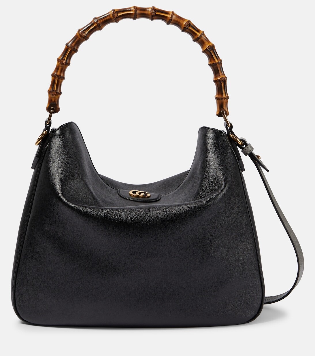

Диана Большая кожаная сумка Gucci, черный