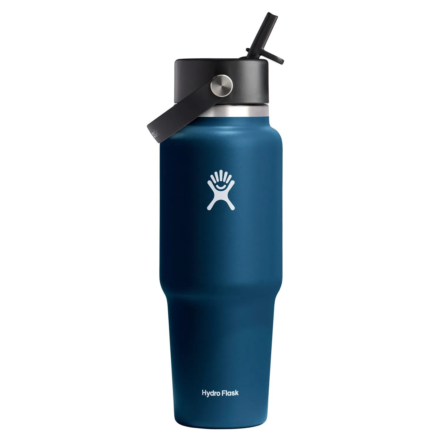 

Бутылка для путешествий с широким горлышком и гибкой соломинкой Hydro Flask, Indigo