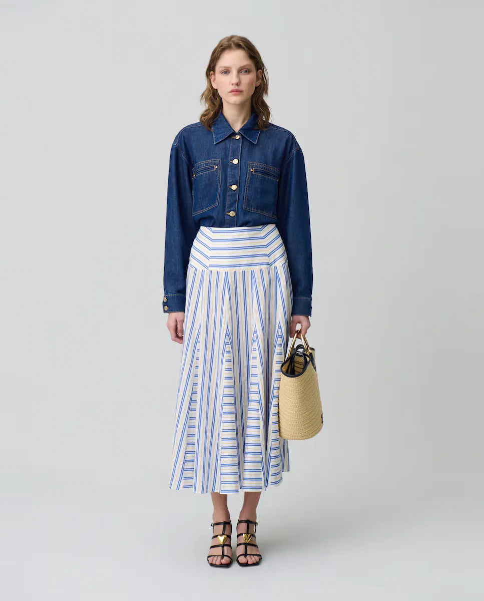 

Длинная полосатая юбка Claudie Pierlot, мультиколор