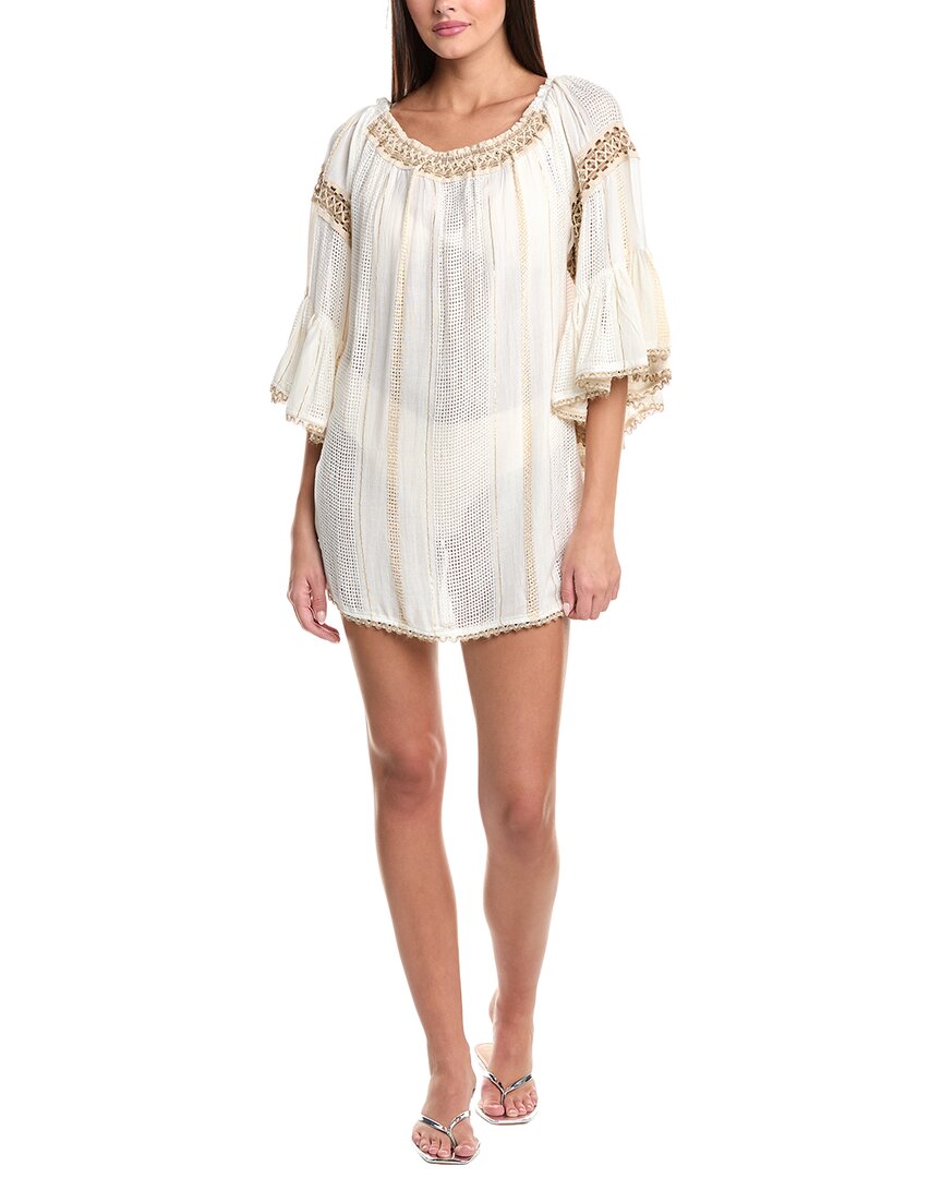 

Серф Джипси Мини-платье с открытыми плечами Surf Gypsy, белый