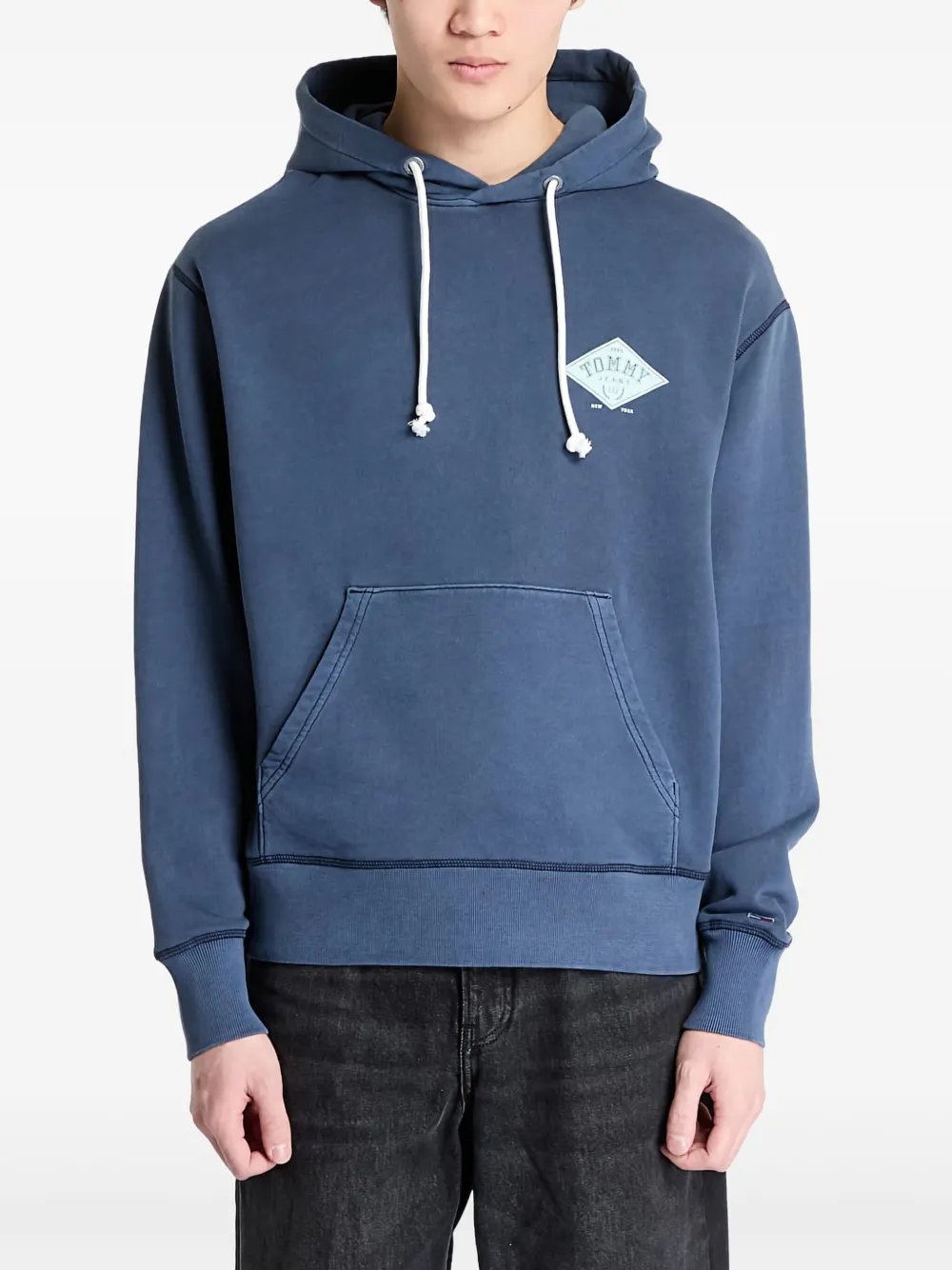 

Худи свободного кроя Tommy Jeans, синий