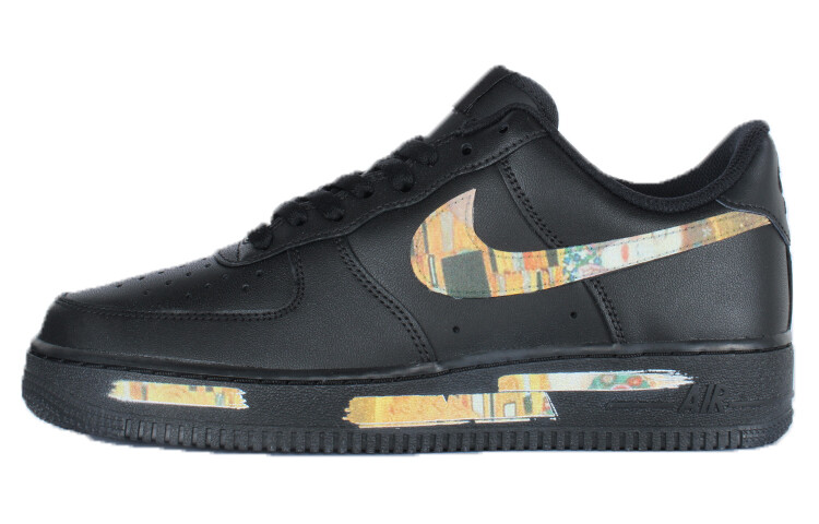 

Кроссовки Nike Air Force 1 Skateboarding Shoes Men Low-top Black/yellow, черный