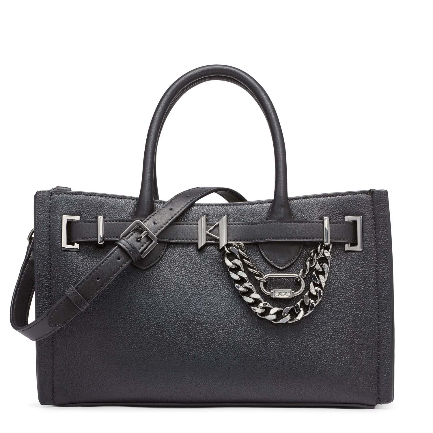 

Вишневая кожаная сумка-портфель Karl Lagerfeld Paris, черный