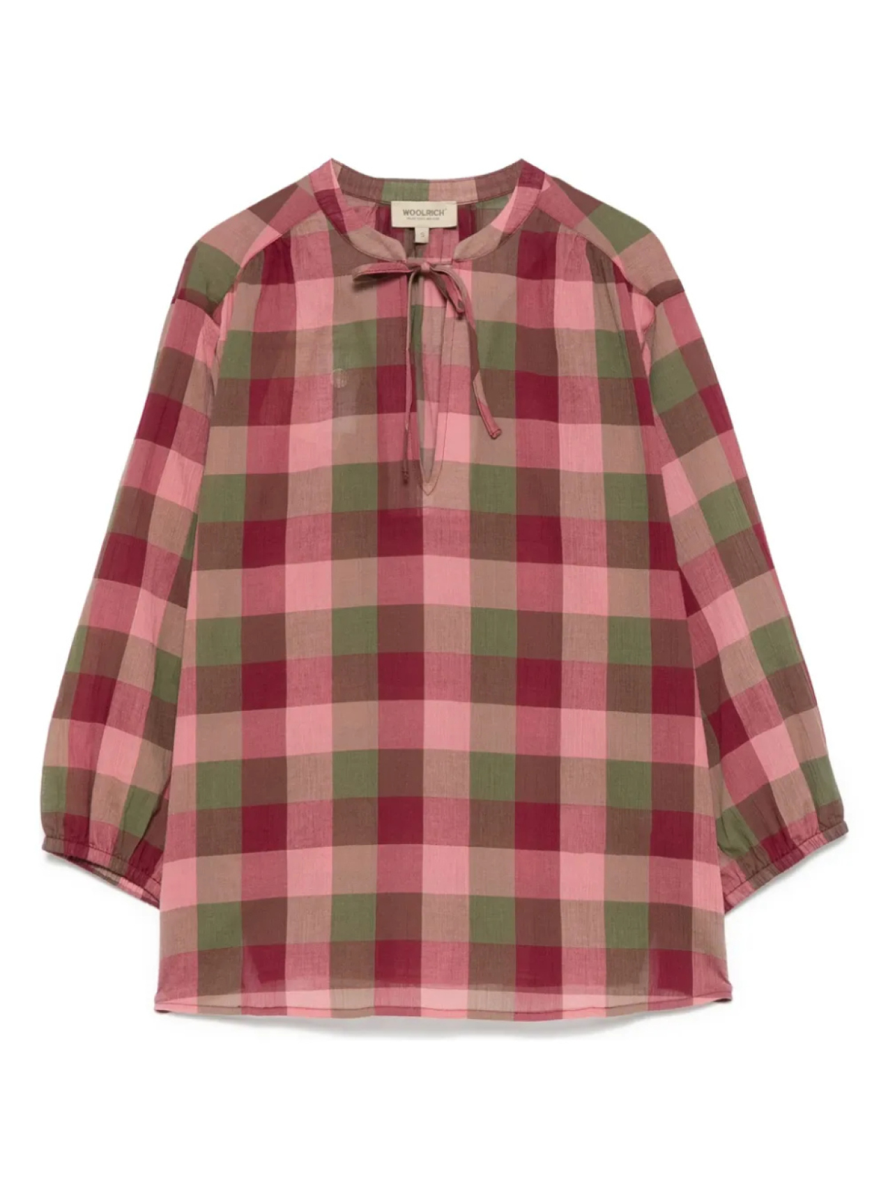 

Клетчатая блузка Woolrich, розовый