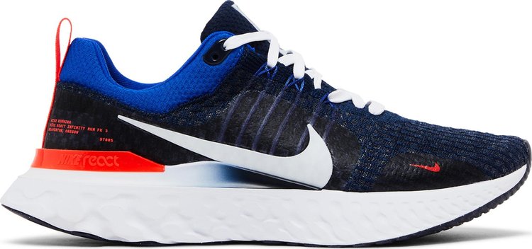 

Кроссовки React Infinity Run Flyknit 3 'College Navy Bright Crimson', синий