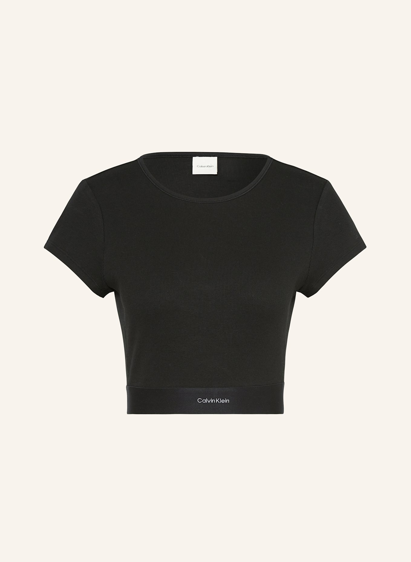 

Рубашка для отдыха из хлопка стретч в рубчик Calvin Klein, черный