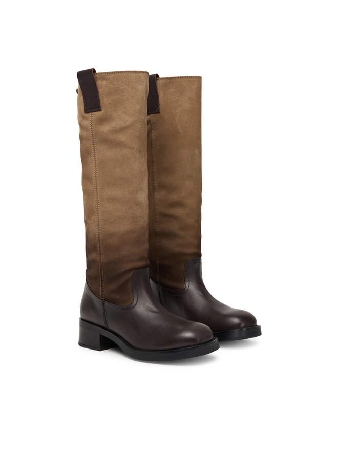 Женские сапоги Steve Madden Banner кожаные с градиентом, коричневый — фото 2