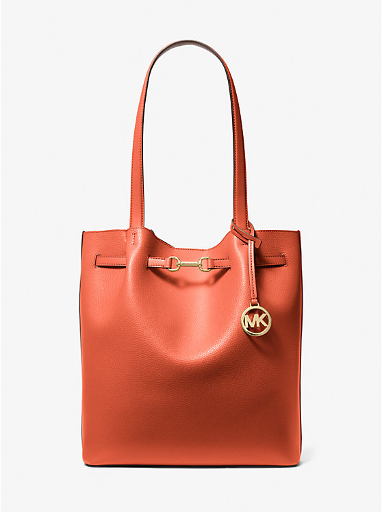 

Большая сумка-тоут Carson из шагреневой кожи Michael Kors, красный