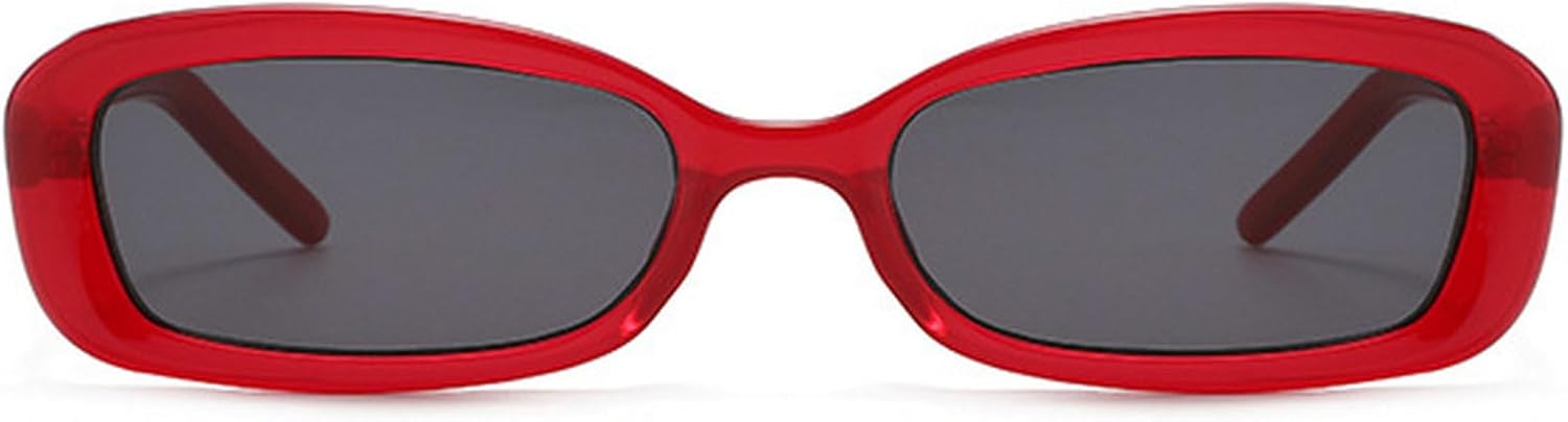 

Модные винтажные прямоугольные солнцезащитные очки для женщин и мужчин, ретро-солнцезащитные очки прямоугольной формы, популярные квадратные очки для женщин mincl, Red Black