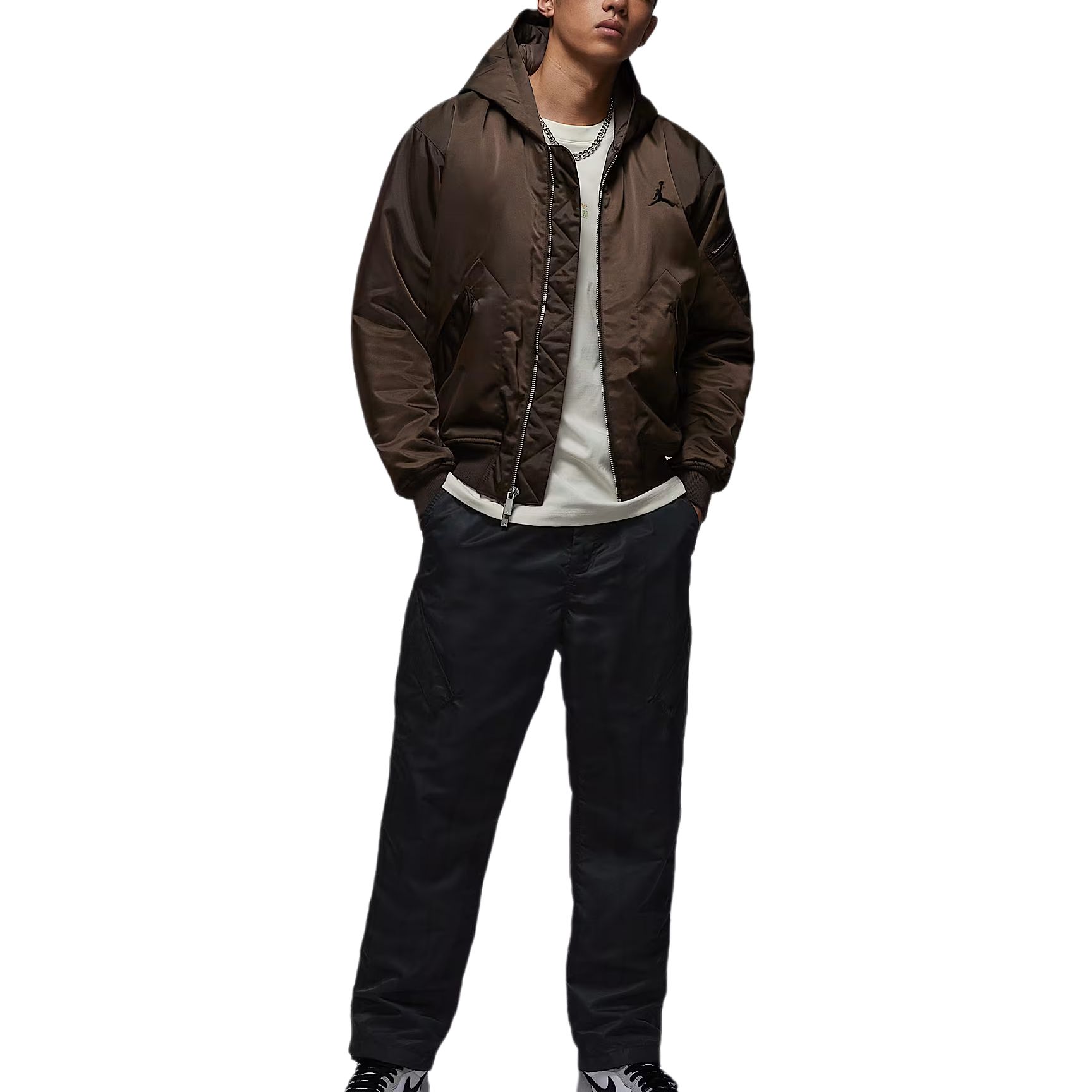Пуховик renegade flight therma fit мужской Jordan, коричневый/черный — фото 4
