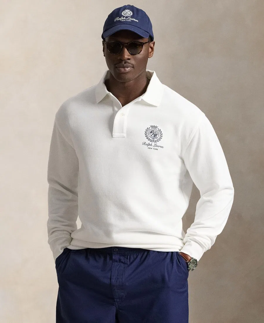 Мужская толстовка больших размеров с графическим принтом Polo Ralph Lauren, White