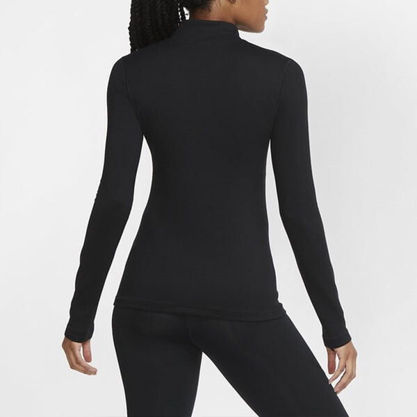 Футболка pro quick dry stand-up collar sweateshirt black Nike, черный — фото 4