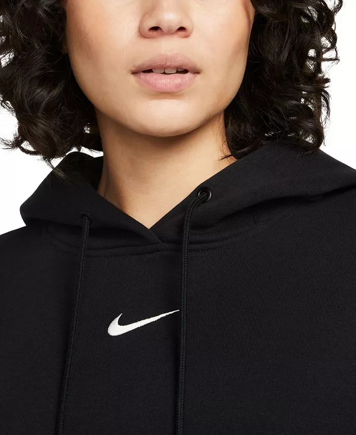 Женский спортивный оверсайз худи Phoenix Fleece Nike, черный — фото 2