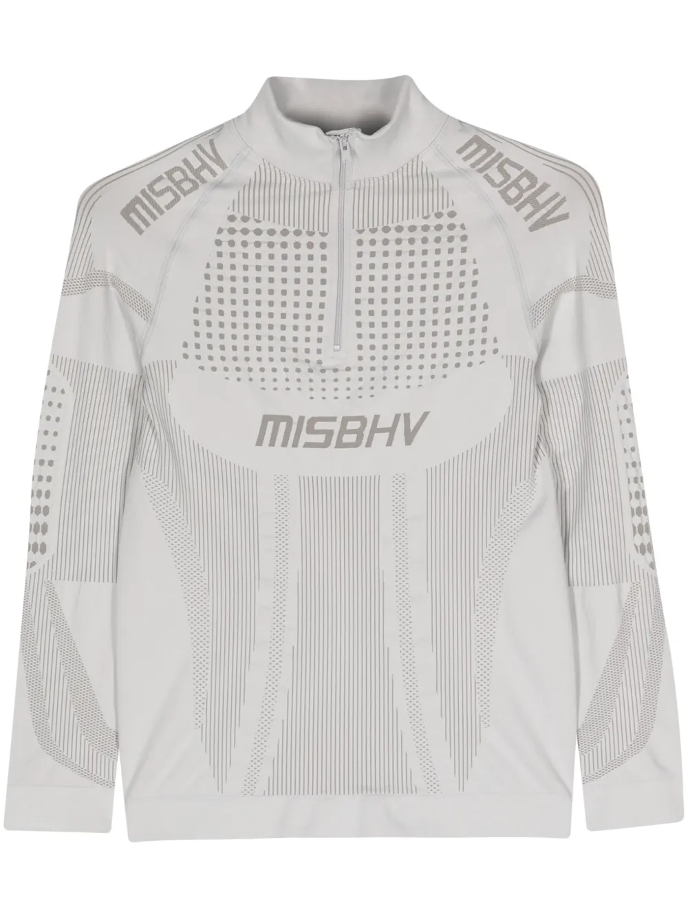 

Спортивный топ с жаккардовым логотипом MISBHV, серый