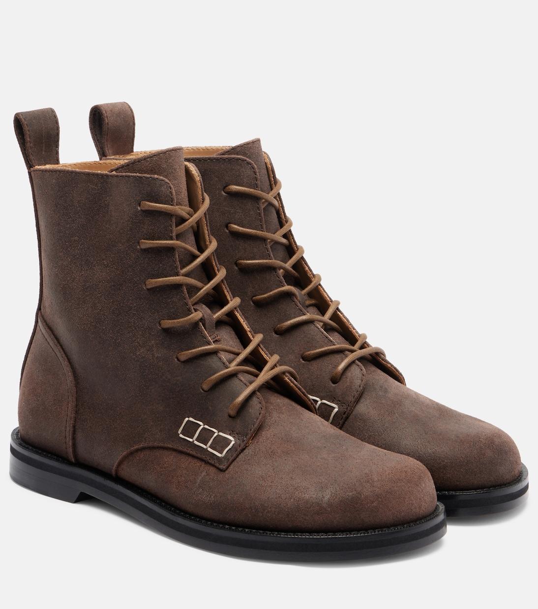 Замшевые ботильоны JW Anderson, Deep Walnut