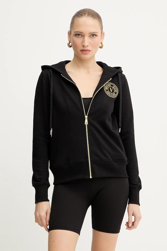 

Хлопковая толстовка Versace Jeans Couture, черный