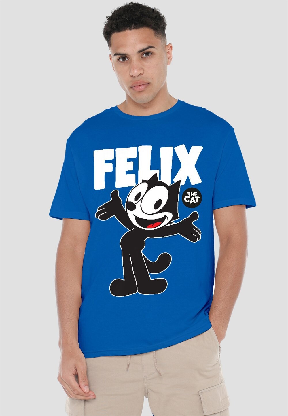 

Футболка с принтом FELIX THE CAT WITH LOGO REGULAR FIT SHORT SLEEVE Cotton Soul, синий