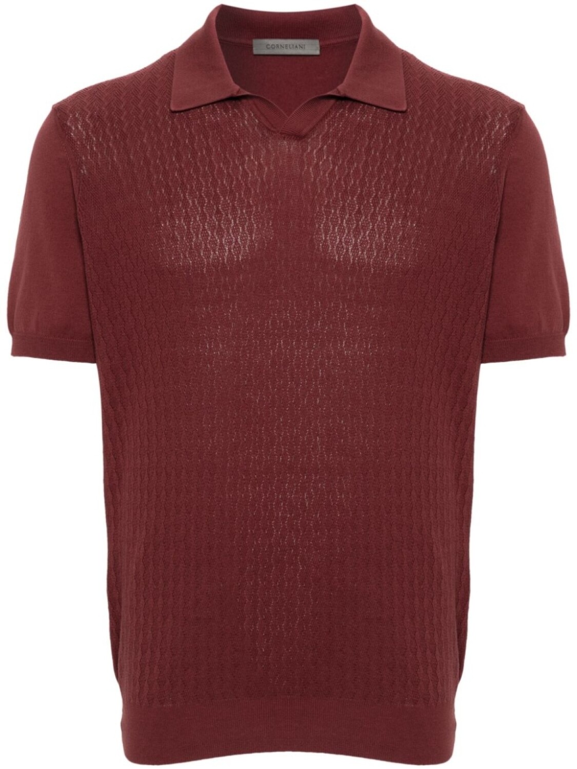 

Corneliani хлопковая рубашка-поло, красный