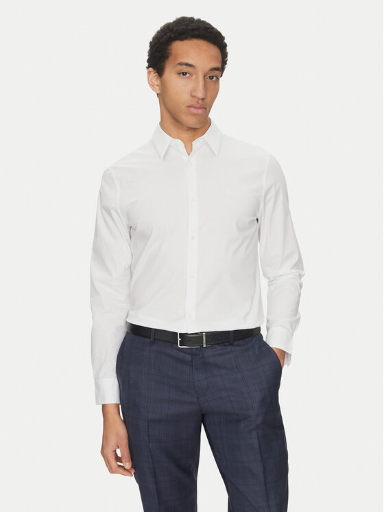 

Рубашка облегающего кроя LV04LB145G Calvin Klein, белый